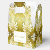 Ballotins Retro Gold Green Mariage damassé (Ouvert)