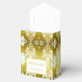 Ballotins Retro Gold Green Mariage damassé (Ouvert)