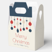 Ballotins Retro Joyeux Noël Rouge Bleu Fête des Ornements (Ouvert)