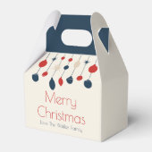 Ballotins Retro Joyeux Noël Rouge Bleu Fête des Ornements (Verso)