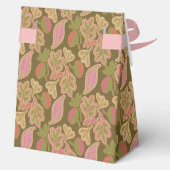 Ballotins Retro leaves in bohem patterndesign Favor Box (Verso)