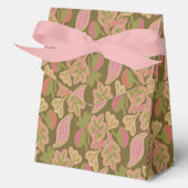 Ballotins Retro leaves in bohem patterndesign Favor Box (Recto)