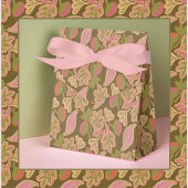 Ballotins Retro leaves in bohem patterndesign Favor Box