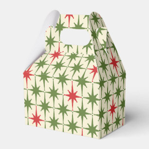 Ballotins Retro les années 50 Christmas Star Motif Red Gree