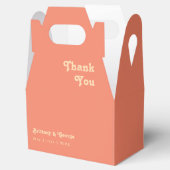 Ballotins Rétro moderne | Coral Wedding Favor Box (Ouvert)