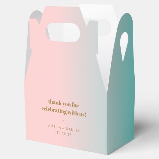 Ballotins Retro Pastel Gradient Mariage unique personnalisé (Ouvert)