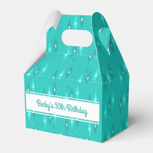 Ballotins Retro Personnalisé Anniversaire Fête Turquoise