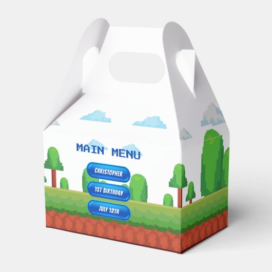 Ballotins Retro Video Game Menu 1ère fête d'anniversaire (Verso)