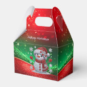 Ballotins Rhinestones Snowman Holiday Favor Box (Arrière)