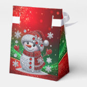 Ballotins Rhinestones Snowman Holiday Favor Box (Arrière)
