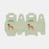 Ballotins Rhodesian Ridgeback mignon chien Brown avec texte  (Déplié)