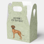 Ballotins Rhodesian Ridgeback mignon chien Brown avec texte  (Ouvert)