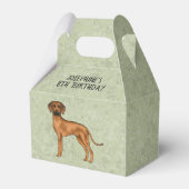 Ballotins Rhodesian Ridgeback mignon chien Brown avec texte  (Verso)