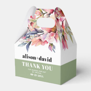Ballotins Rhododendron branche fleurs typographie mariage