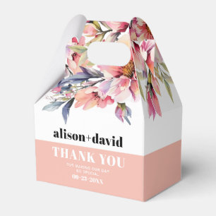 Ballotins Rhododendron et fleurs typographie gras mariage