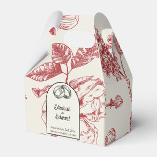 Ballotins Riche Rouge Français Floral Toile Floral Floral