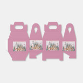 Ballotins Rinder d'aquarelle rose, Snowman Joyeux Noël (Déplié)