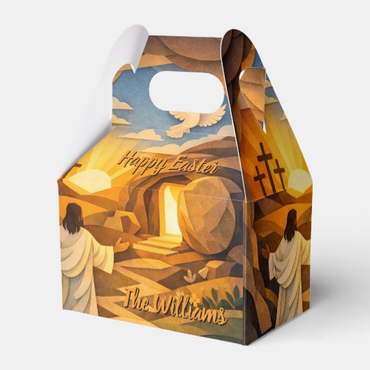 Ballotins Risen Jesus Empty Tomb Easter Gift Box (Verso)
