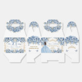 Ballotins Robe de Luxe Bébé Bleu Or Papillon Princesse (Déplié)