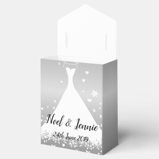 Ballotins Robe Et Tuxedo Design Mariage Favor Box (Ouvert)