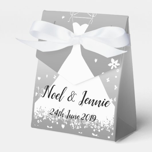 Ballotins Robe Et Tuxedo Design Mariage Favor Box (Verso)