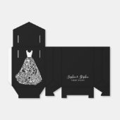 Ballotins Robe Mariage en dentelle blanche (Déplié)