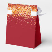 Ballotins Robe or rouge Quinceanera merci (Arrière)