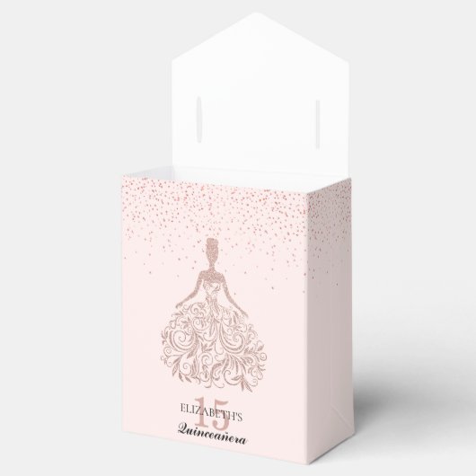 Ballotins Robe rose or étincelante Quinceañera Parties scint (Ouvert)