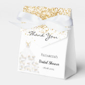 Ballotins Robes de mariage blanc paillettes or blanc remerci (Verso)