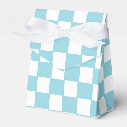 Ballotins Robin Bleu d'oeuf avec Motif Carré blanc (Verso)