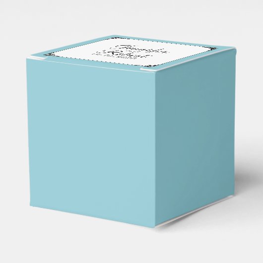 Ballotins Robin Egg Blue Posh Wedding Favor Box (Verso)