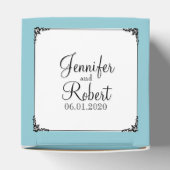Ballotins Robin Egg Blue Posh Wedding Favor Box (Haut)