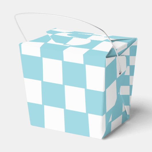 Ballotins Robin Oeuf Bleu avec Motif Carré blanc Sortir (Arrière)