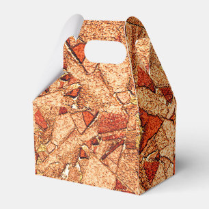 Ballotins Rocher volcanique peint en rouge orange
