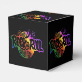 Ballotins Rock and Roll Rainbow Music Motif Cube Ballotin (Arrière)
