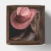 Ballotins Romance Rustique : Bottes de Cowboy & Chapeau Rose (Haut)