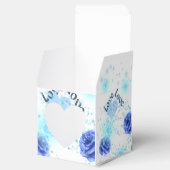 Ballotins Romantic Blue Rose Wedding Favor Box | Love You He (Ouvert)