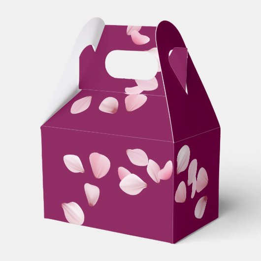 Ballotins Romantic Pink Petals Wedding Gable (Arrière)