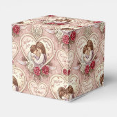 Ballotins Romantic Pink Vintage Cherub Heart Pattern (Arrière)