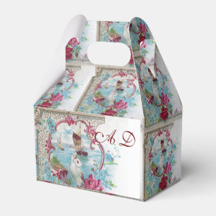 BALLOTINS ROMANTICA ÉLÉGANT ROSE BLANC MARIAGE MONOGRAM