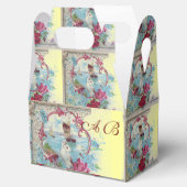 BALLOTINS ROMANTICA ÉLÉGANT ROSE JAUNE MARIAGE MONOGRAMME (Ouvert)