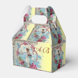 BALLOTINS ROMANTICA ÉLÉGANT ROSE JAUNE MARIAGE MONOGRAMME