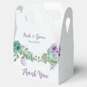 Ballotins romantique bleu et violet fleurs mariage (Ouvert)