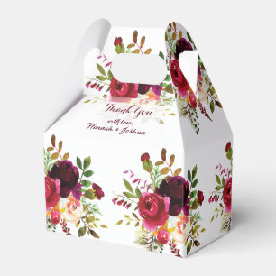 Ballotins Romantique Bourgogne Rouge foncé Bouquet floral Ma