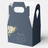 Ballotins Romantique Dusty Bleu Roses Blanches Mariage (Ouvert)