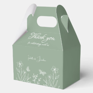 Ballotins Romantique élégant mariage floral vert sauge