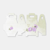 Ballotins Romantique fleurs violet vert mariage (Déplié)