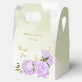 Ballotins Romantique fleurs violet vert mariage (Ouvert)