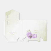 Ballotins Romantique fleurs violet vert mariage (Déplié)