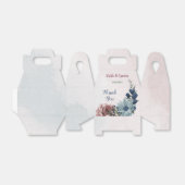 Ballotins Romantique rose bleu fleurs verdure mariage (Déplié)